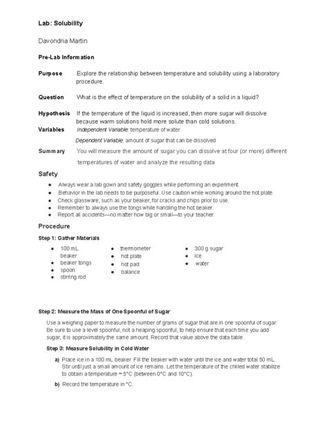 Image result for Solubility Lab Demonstration