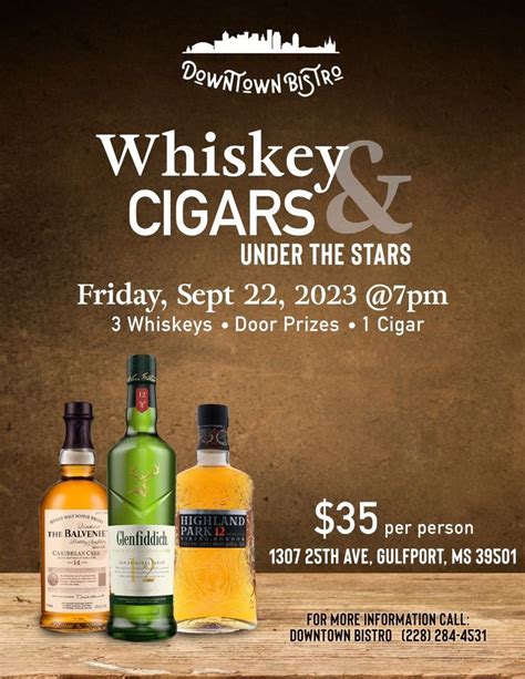 Whiskey and Cigars Under The Stars, Downtown Bistro, Gulfport, 22 ...