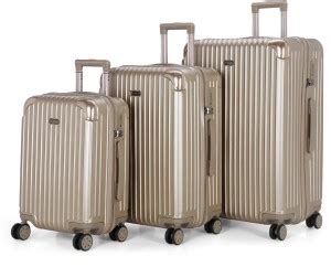 ROMEING Siena Polycarbonate Hardside Luggage Set of 3 (Gold) (55, 65 ...