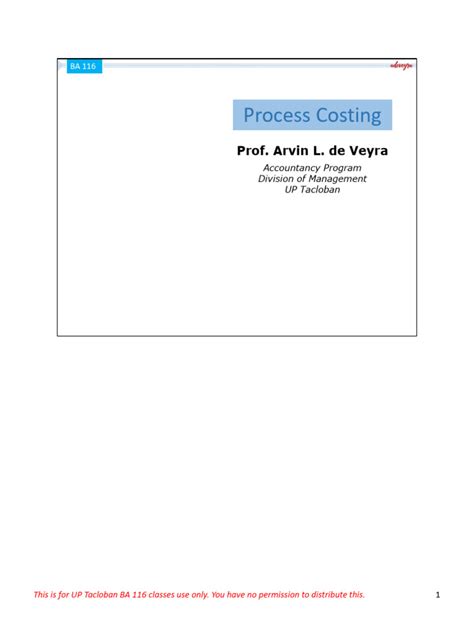 Image result for Process Costing Notes