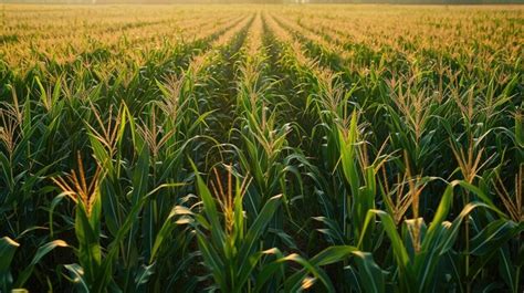 Corn field at sunset | Premium AI-generated image