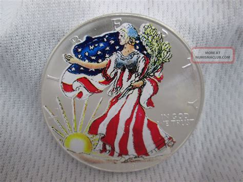 1999 American Eagle Walking Liberty Colorized Painted Silver Dollar ...