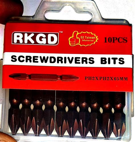 RKGD 1/4 Hex Double Ended Magnetic Screwdriver Bit Ph2 Bits in Bronze ...