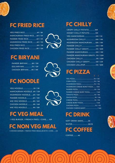 Menu at Food City, Deoria
