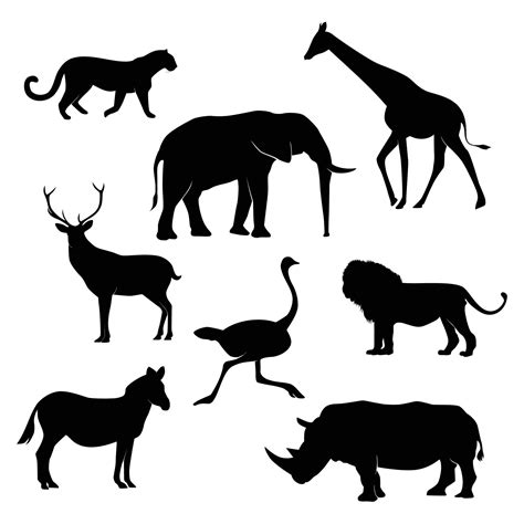 African Animal Silhouette Printable at Kristie Rhodes blog