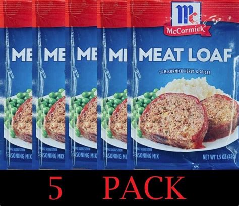 5x McCormick MEAT LOAF Seasoning Mix Savory Herbs & Spices 1.5 oz ...