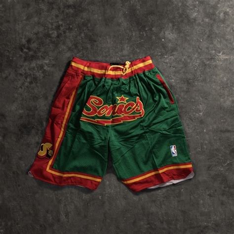 Seattle Supersonics Throwback Green Basketball Just Don Shorts ...