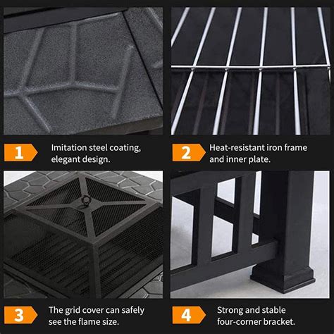 Buy Fire Pit Outdoor fire Pit Table, Wood Burning fire Pit, Courtyard ...