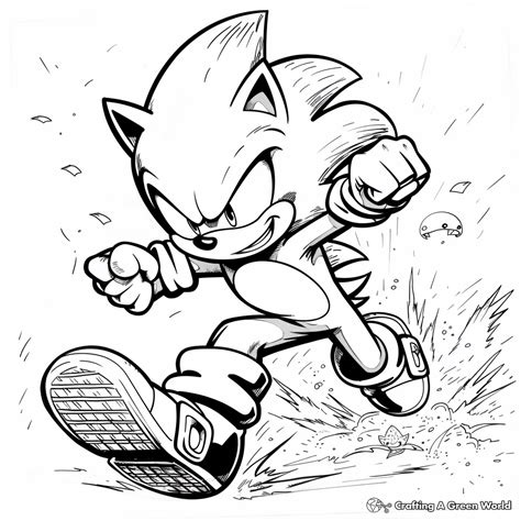 Sonic Coloring Pages Super Sonic