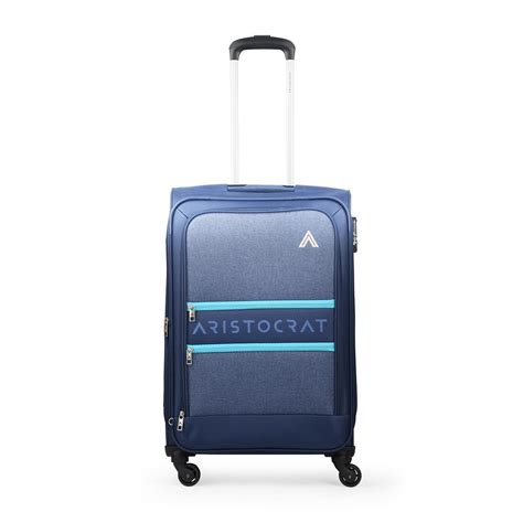 Buy Aristocrat Apache 4W STROLLY (H) MD Blue Soft Luggage (Blue, Medium ...