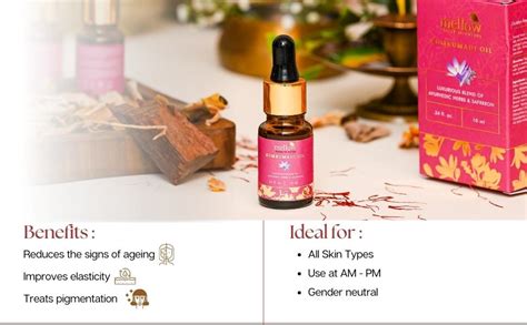 Mellow Ayurvedic Kumkumadi Face Oil/Tailam for Glowing Skin | Extracted ...