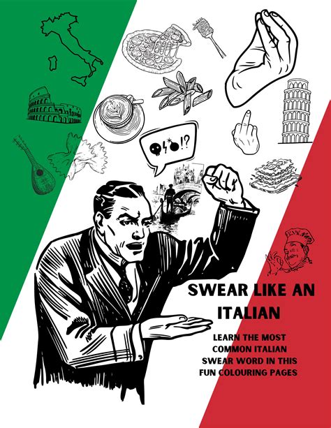 Printable Adult Colouring Pages, Instant Download, 19x Fun Italian ...