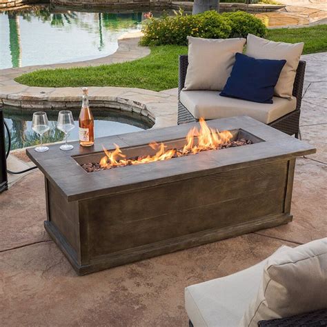 Image result for Rectangular Propane Fire Pit Table