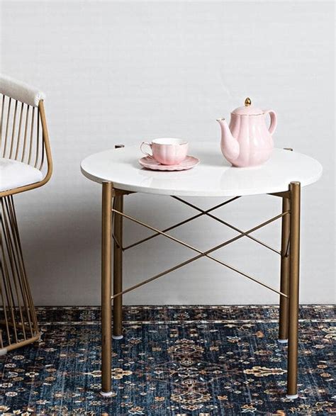 Premium White Marble Round Shape Center Table – Vibecrafts