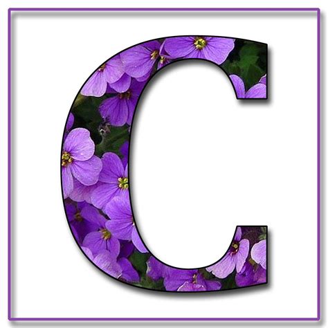 Purple Flower Alphabet for Scrapbooking