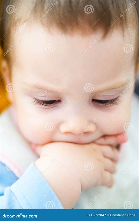Baby sucking hand stock image. Image of hungry, cute - 19892847