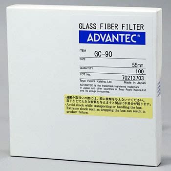 36401055 ガラスろ紙GC-90 ADVANTEC バインダーありタイプ 直径5.5cm厚さ0.3mm 1箱(100枚) - 【通販モノタロウ】