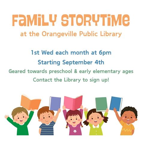 Family Storytime, 301 Mill St, Orangeville, PA, United States ...
