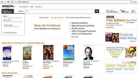 Amazon marketplace goes live in India; currently offers books and movies