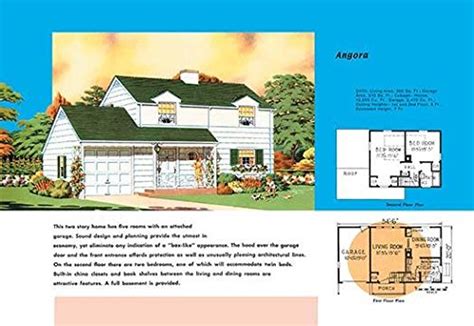 Architectural Drawings of Domestic Residences and Home in 1950 America ...