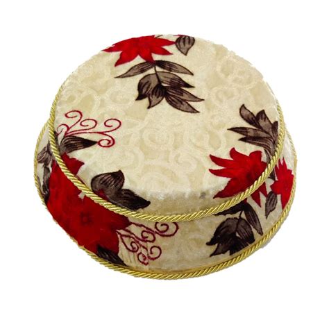 DMS RETAIL Multipurpose Round Velvet Decorative Basket For Functions F ...