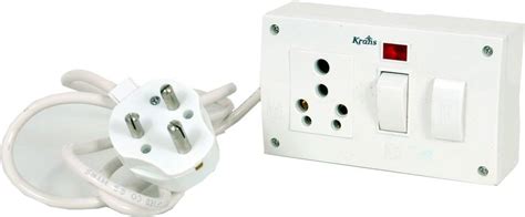 PRV 6 AMP 5 PIN SOCKET WITH 2 METER HEAVY WIRE WITH 6 AMP PLUG 2 Socket ...