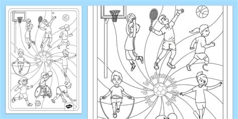 ¡GRATIS! Día de la Educación Física para colorear - Twinkl