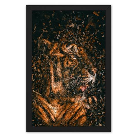 Ritwika's Abstract Wall Art Of Tiger Wildlife Animal Portrait Wall ...