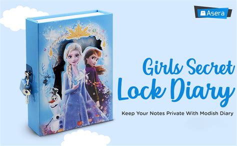 Asera Girls Secret Lock Diary Cartoon Print for Gifts options (Small ...