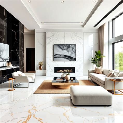 20 Marble Floor Living Room Ideas for A Luxurious Look