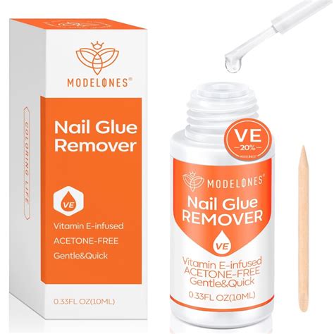 Modelones Nail Glue Remover for Press on Nails Tips Remover Glue Off ...