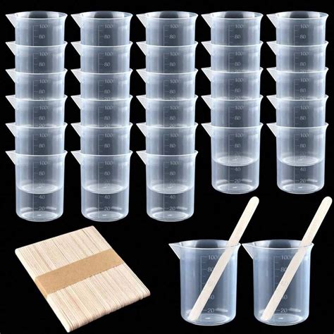 Vaso Mezclador De 100ml (3.4oz) Para Resina Epoxi Con Capacidad Para 5 ...