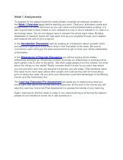 Image result for Assignment First Week