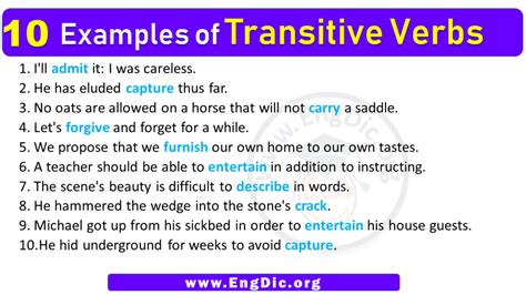 Examples of Transitive Verb 的图像结果