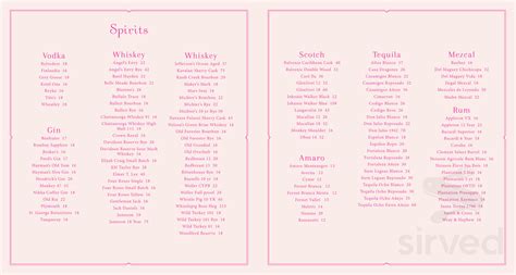 White Limozeen menus in Nashville, Tennessee, United States