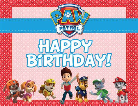 Printable Paw Patrol Birthday