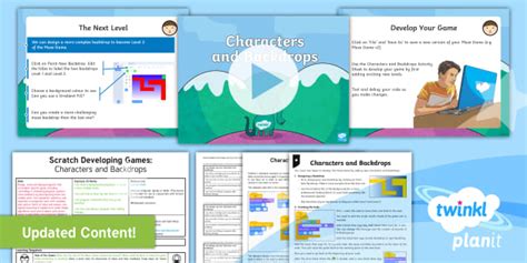 Computing: Scratch: Characters and Backdrops Year 5 Lesson Pack 2