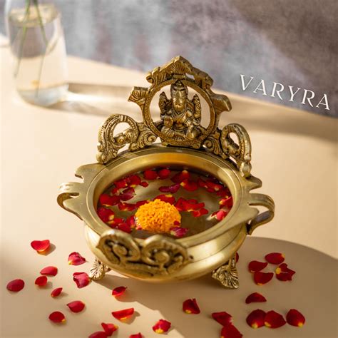 Handmade Brass Lakshmi Urli Bowl - Traditional Pooja & Home Decor – VARYRA