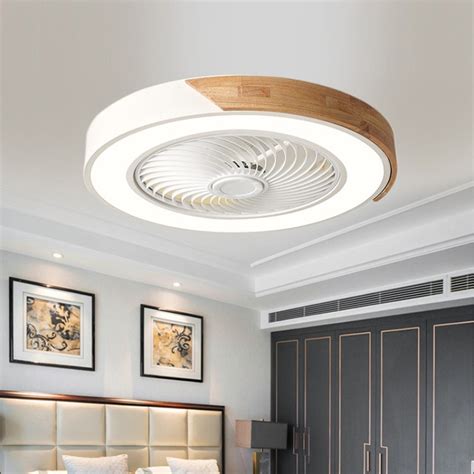 Smaffox Sleek Black Bladeless Ceiling Fan with LED Light India | Ubuy