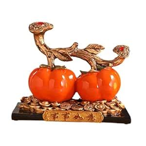 Buy Persimmon Resin Statue Fengshui Figurine Bookshelf Home Gift Party ...