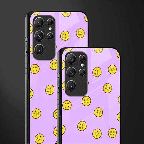 Groovy Emoticons Phone Cover for Samsung Galaxy S21 Ultra | Glass Case ...