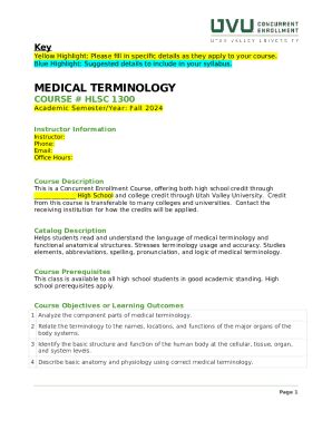 Medical Assistant Certificate - Academic Plan Doc Template | pdfFiller