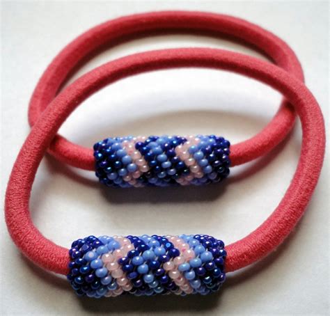 Native American Beaded Hair Ties Vintage Style By Melissatoade