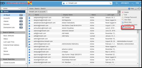 Export User List from Zimbra into a CSV File - Diadem Technologies ...