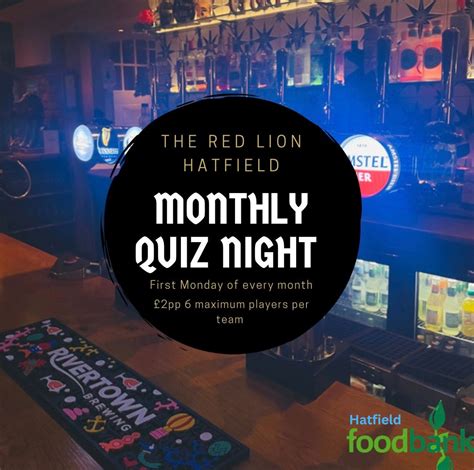 Red Lion Quiz Night!, The Red Lion, Hatfield, 4 November 2024 | AllEvents
