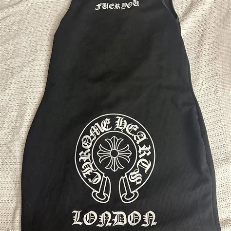 *repop Black Chrome Hearts Dress #Bodycon dress... - Depop