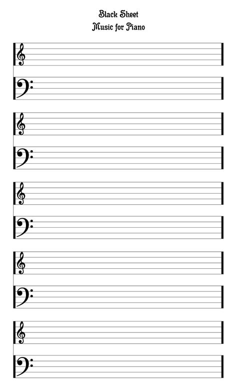 Printable Staff Paper Blank Sheet Music – Free download and print for you.