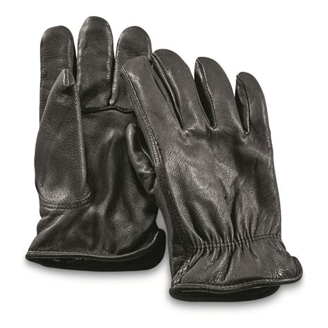 Guide Gear Men's Insulated Leather Gloves Black MEDIUM - Walmart.com