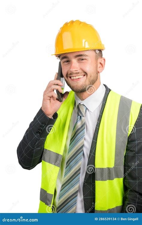 Man in a Suit Wearing a Hi-vis Vest Stock Photo - Image of young ...