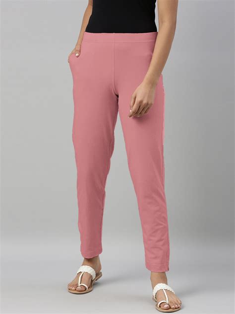 Dusty Rose Cotton Stretch Kurti Pants – Go Colors India